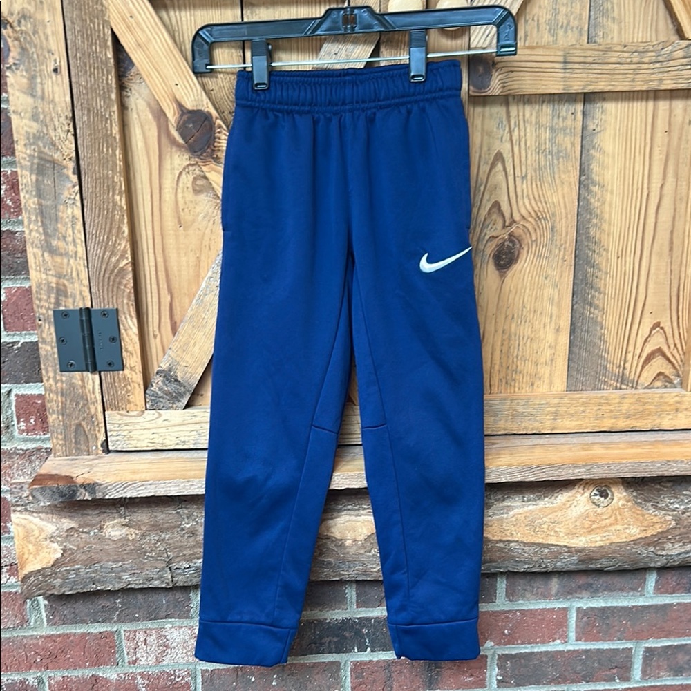 Kids Nike Navy Blue Joggers with Elastic/drawstring Waistband and Cuffed ankle